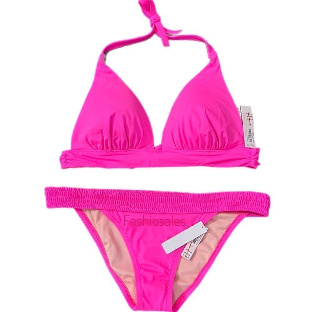Victorias Secret Swim Halter Removable Push Up padding Bikini top & Bottom set - Picture 2 of 9